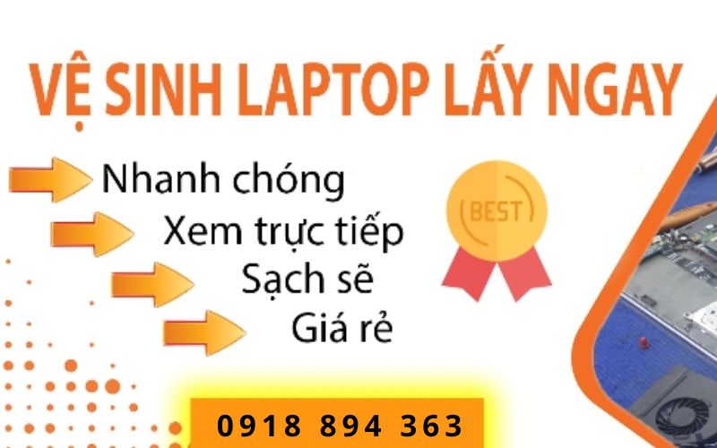 Dịch vụ vệ sinh laptop uy tín tại quận 9